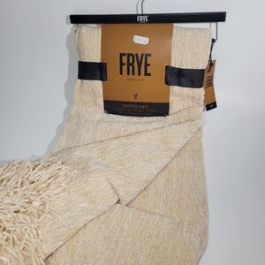 NWT Frye Oversized Tan Throw Blanket